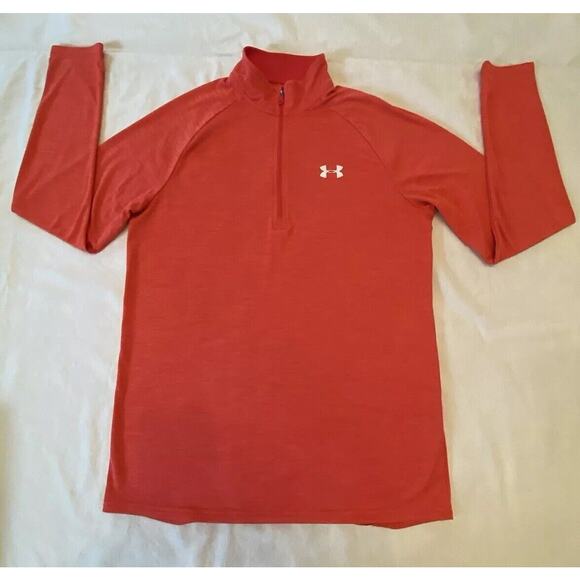 Under Armour Other - Under Armour Mens Loose Fit Red Long Sleeve Tech 1/2 Zip Pullover Shirt Medium